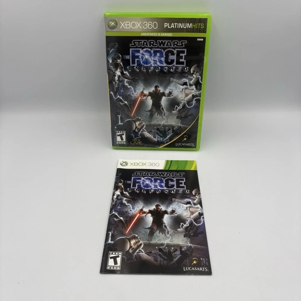 Star Wars The Force Unleashed Platinum Hits Complete Microsoft Xbox 360 CIB‎